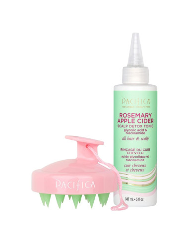 Conjunto Detox Cuero Cabelludo Pacifica - Tónico y Cepillo