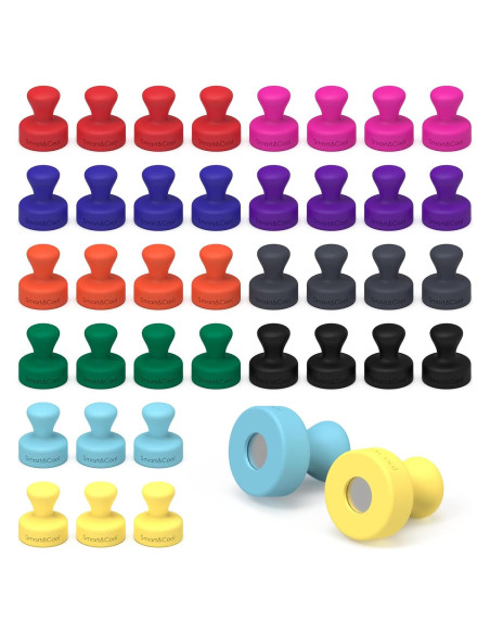 Imanes de Silicona Antirayaduras Smart&Cool - Paquete de 40 Imanes de Silicona Antirayaduras Smart&Cool - Paquete de 40