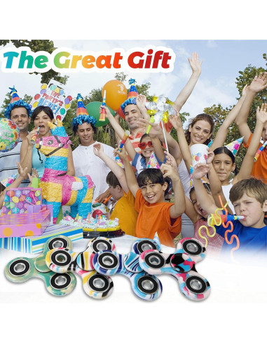 SCIONE Paquete de 12 Fidget Spinners para Niños y Adultos
