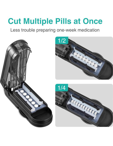 Cortador de Píldoras Fullicon Ajustable con Cuchilla Inoxidable