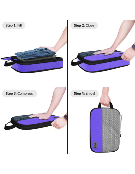 Set de 5 Cubos de Compresión Dot&Dot para Viajar - 44.5x32.4 cm Set de 5 Cubos de Compresión Dot&Dot para Viajar - 44.5x32.4 cm