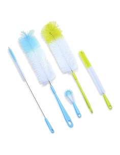 ANDALUS Set de 5 Cepillos para Botellas y Pajitas - Limpieza Eficaz