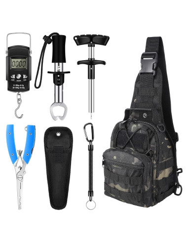 Kit de Herramientas de Pesca Hungdao 7 Pcs con Mochila