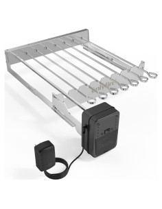 Girador Eléctrico de Brochetas Onlyfire con 7 Piezas de Acero Inoxidable