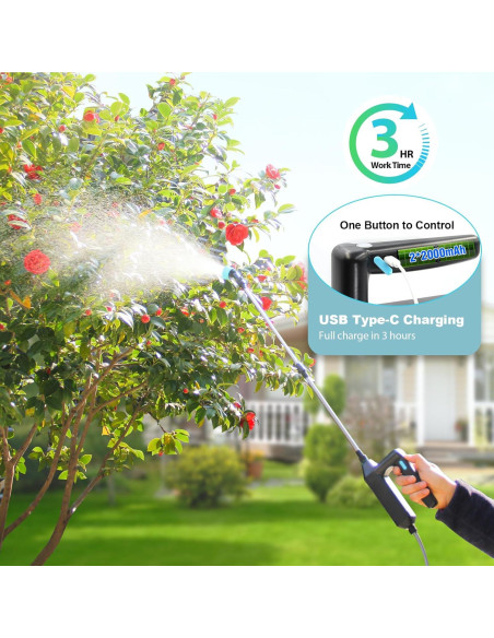 Pulverizador Eléctrico VAXMAY 2 Galones con 3 Boquillas Pulverizador Eléctrico VAXMAY 2 Galones con 3 Boquillas