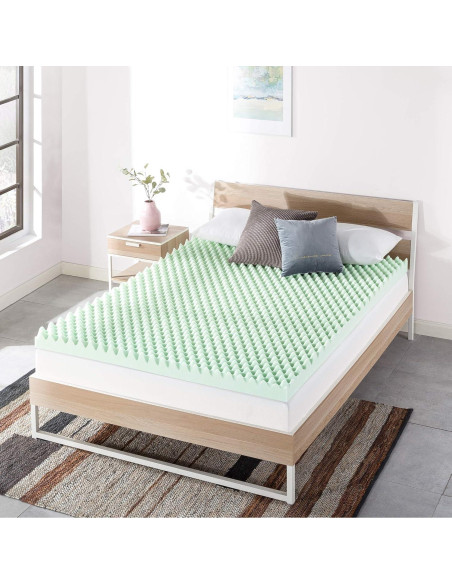 Colchón Reina Corta 4" Espuma Viscoelástica Mejor Precio Té Verde Colchón Reina Corta 4" Espuma Viscoelástica Mejor Precio Té Verde