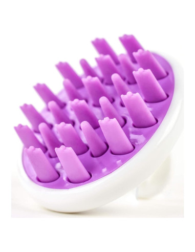 Cepillo Masajeador Zyllion ZMA12 - Exfoliante Cabello Púrpura