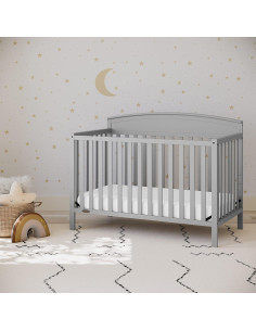 Cuna Convertible Graco Benton 5-en-1 Gris Pebble - GREENGUARD 2