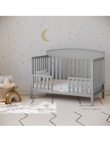 Cuna Convertible Graco Benton 5-en-1 Gris Pebble - GREENGUARD