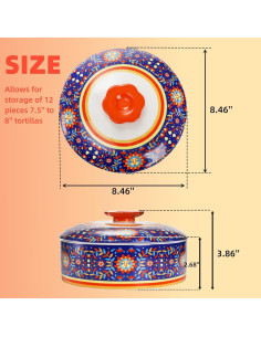Calentador de Tortillas Cerámica WRINGKIT 28.1 cm Apto Microondas 2