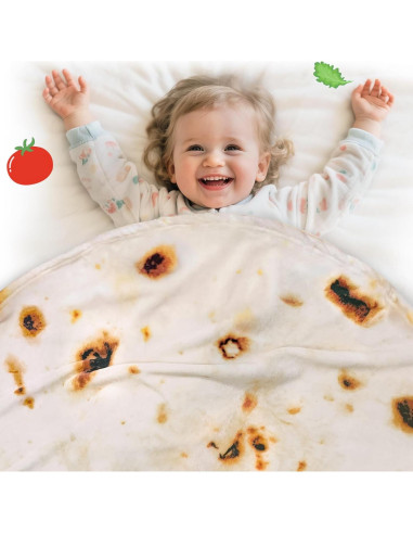 Manta Envoltura de Tortilla Jorbest Beige 119 cm Doble Cara