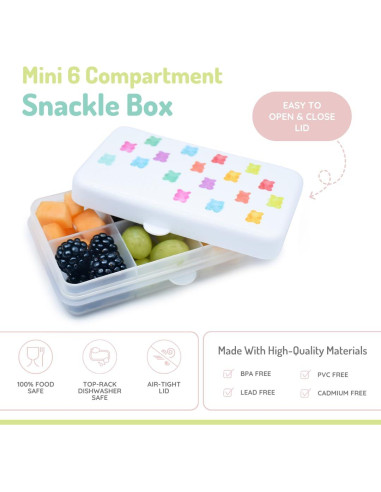 Contenedor de Snacks Melii Mini Snackle Box 6 Compartimentos