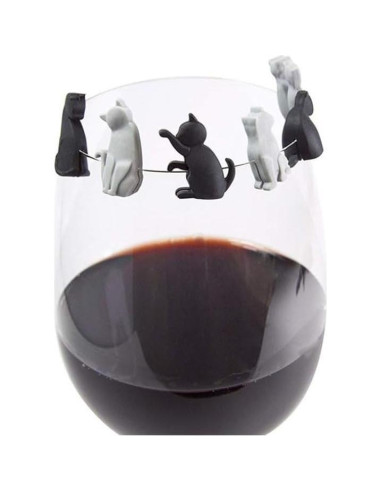 Juego de 6 Clips de Silicona para Bolsas de Té Zhuluck Gato