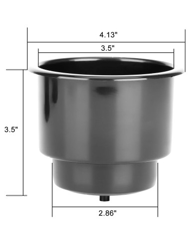 Juego de 5 Portavasos Empotrados Amarine Made con Drenaje - Negro