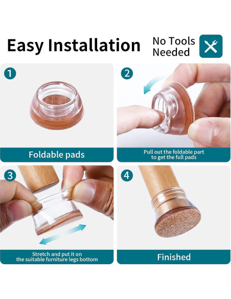 16 Protectores de Silicona para Patas de Muebles RCHYFEED 16 Protectores de Silicona para Patas de Muebles RCHYFEED
