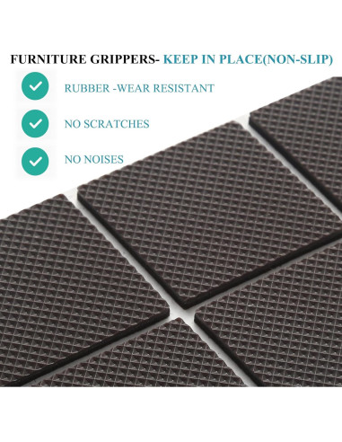 Almohadillas Antideslizantes Furnigear 129 Piezas Goma Fieltro