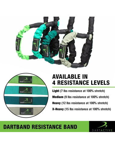 Bandas de Resistencia DartActive con Mangos y Ancla - Media
