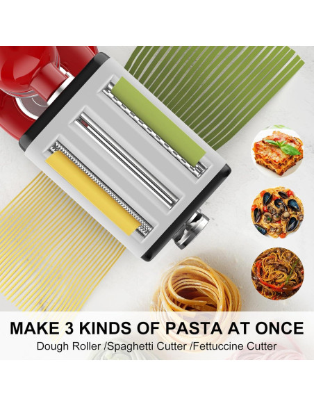 Accesorio para hacer pasta 3 en 1 NEWSETS para KitchenAid Accesorio para hacer pasta 3 en 1 NEWSETS para KitchenAid
