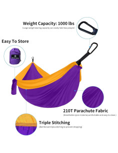 Hamaca Beastron de nylon doble 269x139 cm para camping 2