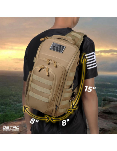 Mochila Táctica DBTAC 10L para Transporte Oculto Beige