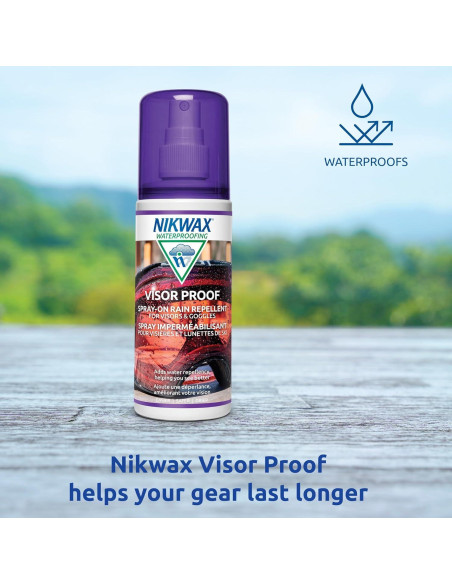 Nikwax Visor Proof Spray 118ml - Impermeabilizante para Gafas y Visores Nikwax Visor Proof Spray 118ml - Impermeabilizante para Gafas y Visores