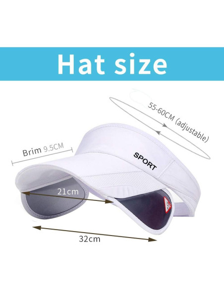 Gorra de Golf Ajustable para Mujeres con Visera Retráctil UV Gorra de Golf Ajustable para Mujeres con Visera Retráctil UV