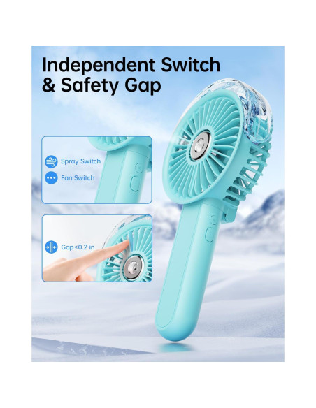 Ventilador Portátil SWEETFULL con Nebulización 3 Velocidades Ventilador Portátil SWEETFULL con Nebulización 3 Velocidades