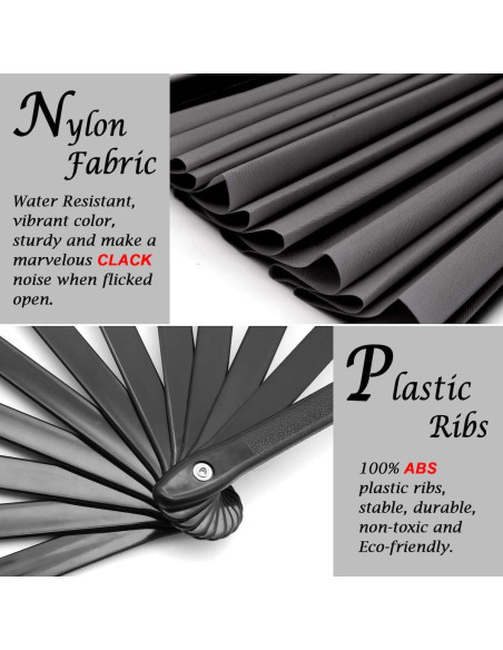 Abanico Plegable OMyTea Kung Fu Negro 33x64.8cm para Rave Abanico Plegable OMyTea Kung Fu Negro 33x64.8cm para Rave