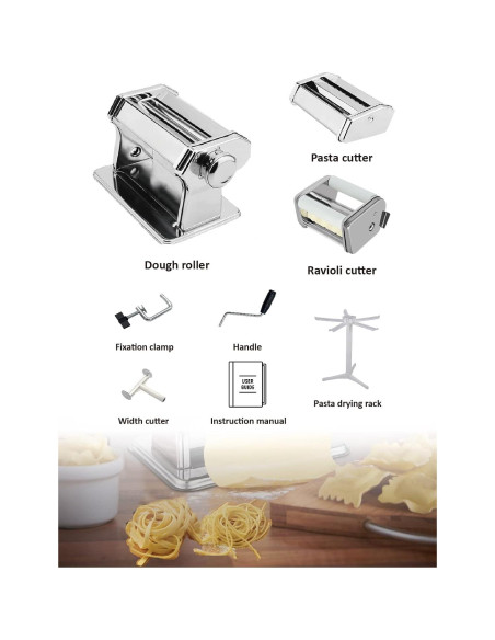 Máquina de Hacer Pasta MZTOGR MZ-150PR 6 Piezas Acero Inox Máquina de Hacer Pasta MZTOGR MZ-150PR 6 Piezas Acero Inox