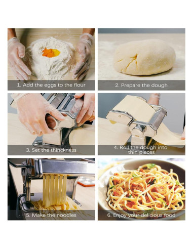 Máquina de Hacer Pasta MZTOGR MZ-150PR 6 Piezas Acero Inox