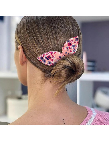 8 Piezas Creador de Moños de Cabello Aswewamt - Estilo Conejo y Flor