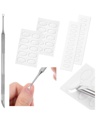 Juego Empujador de Cutículas Profesional HaiFafafaing Acero Inoxidable