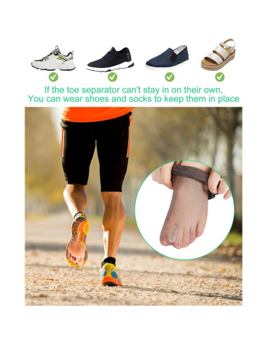 Separadores de dedos de gel Samaya Home - 12 unidades, alivio juanetes