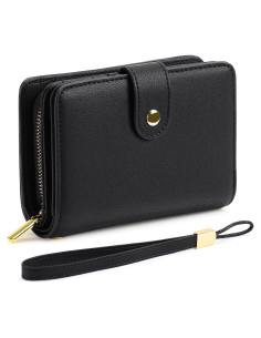 Cartera Pequeña GAEKEAO para Mujeres con Bloqueo RFID - Negro