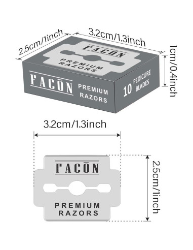 Cuchillas de Repuesto Facón Platinum Acero Inoxidable 50 Unidades