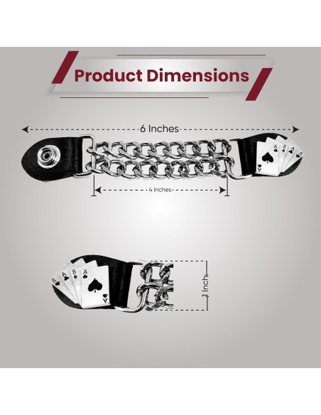 Extensores de Chaleco de Motocicleta Unisex - Cadenas de Cromo Extensores de Chaleco de Motocicleta Unisex - Cadenas de Cromo