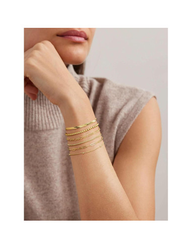 Conjunto de Pulseras de Oro 14K DEARMAY para Mujeres 5 Pcs