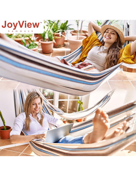 Hamaca JoyView Individual Algodón 200x100 cm Rayas Color Hamaca JoyView Individual Algodón 200x100 cm Rayas Color