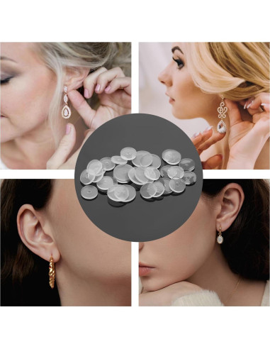 Discos Transparentes de Silicona Styquenzer para Piercing 30Pcs