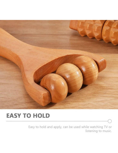 Rodillo de Masaje de Madera Ciieeo - 2 Pack para Alivio Muscular