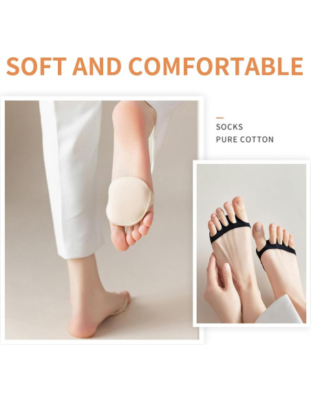 3 Pares Almohadillas Metatarsales SooGree para Pie Beige M 3 Pares Almohadillas Metatarsales SooGree para Pie Beige M