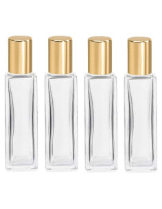 Botellas de Rodillo de Vidrio wifreo 20ml - 4 Pcs Reutilizables