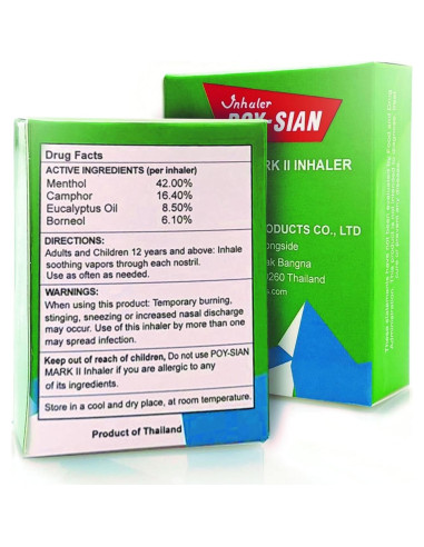 Inhalador Nasal Aromaterapia POY-SIAN Mark II 5.5x2cm