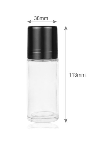 Paquete de 5 Botellas de Vidrio Roll On 50ml Remzndy