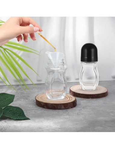 Botellas de Rodillo de Vidrio Xyulaan 30ml para Aceites Esenciales