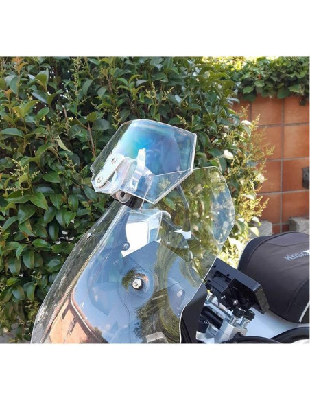 Parabrisas de Motocicleta Ajustable Uneeruiqy 266mm Transparente Parabrisas de Motocicleta Ajustable Uneeruiqy 266mm Transparente
