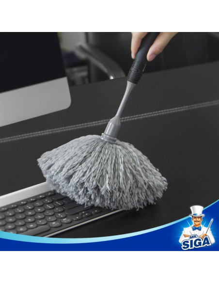 Plumero de Microfibra MR.SIGA con Mango Antideslizante 34cm Plumero de Microfibra MR.SIGA con Mango Antideslizante 34cm