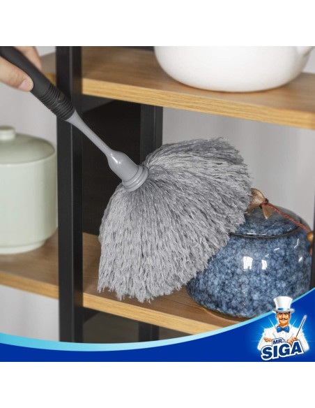 Plumero de Microfibra MR.SIGA con Mango Antideslizante 34cm Plumero de Microfibra MR.SIGA con Mango Antideslizante 34cm