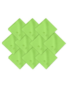 Paño de limpieza de microfibra OPTIPAK - Verde (Paquete de 10)