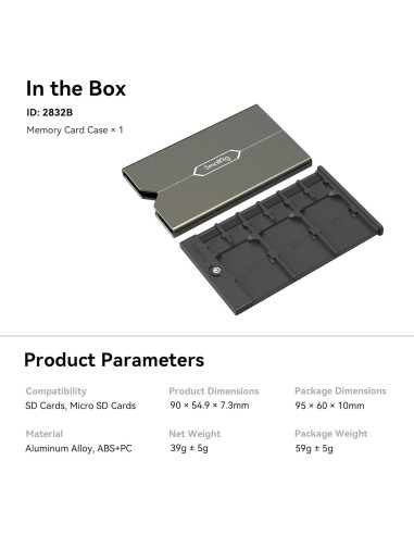 Estuche Antichoque para Tarjetas de Memoria SmallRig 2832B